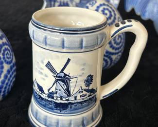 Blue Delft Windmills