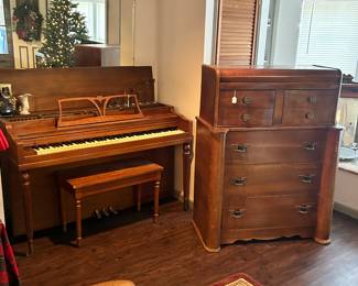 Waterfall Dresser and Beethoven Piano