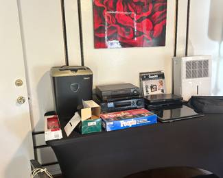 Games, electronics, and wall decor