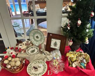 Vintage Christmas Decor, Spode and Neiman Marcus Ornaments made in India