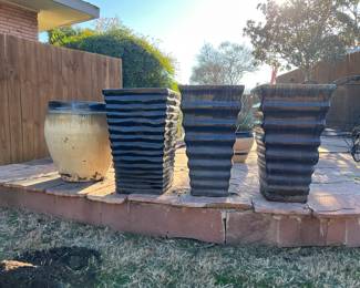 Large Glased Planters