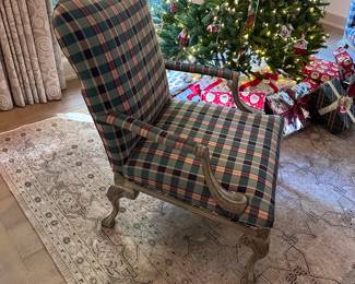 Plaid accent chairs two available