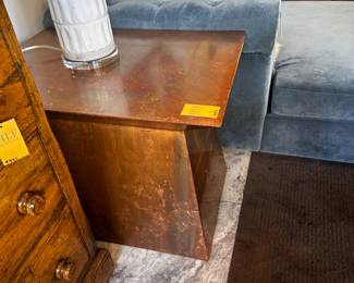 Copper end tables pair