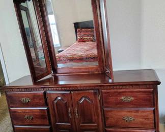 dresser with mirror