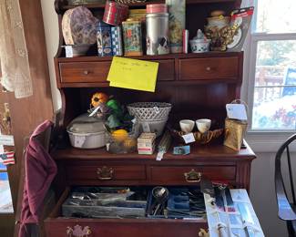 Yins, Silverware, Corningware with Top