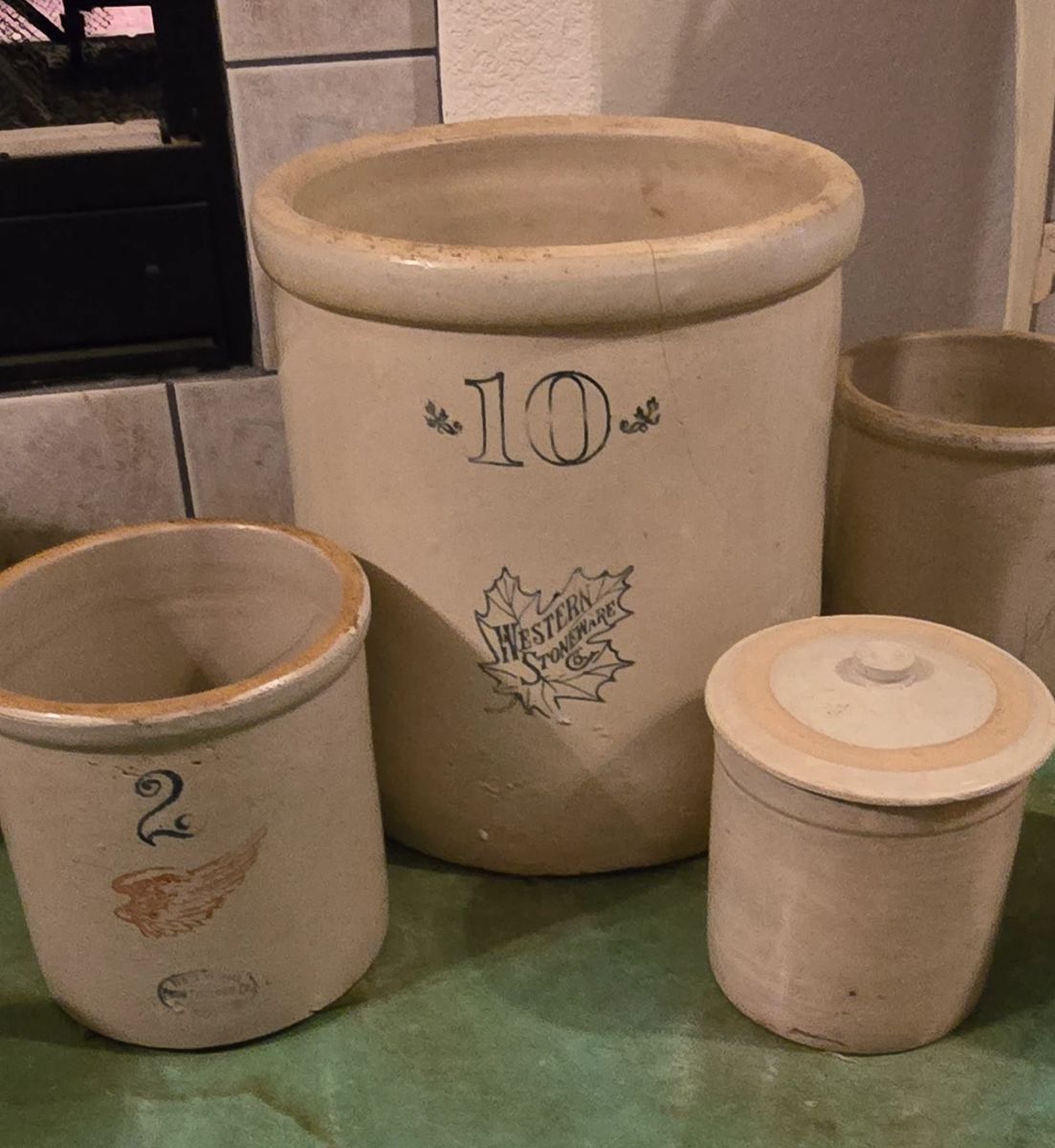 Here we go! Fun sale this is - Grab you a blanket and get comfy. We will be adding more pictures as we go!! - Nice Collection of Antique Crocks - All sizes!!