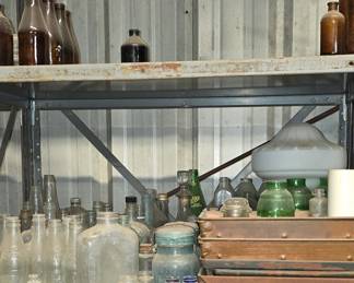 More Antique Bottles - Copper Trays