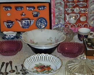 Tea Sets - Handpainted Bowls - Candy Dish