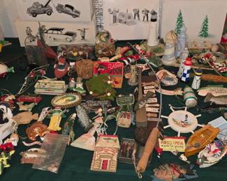 She decorated A Fishing Tree every year. These are all fishing ornaments