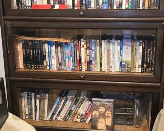 Antique Lawyers Bookcase  - DVD's - Cassettes 