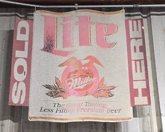 Vintage Miller Lite Metal Sign