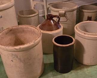 Assortment of Antique Crocks