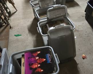 6 Totes of Record Albumns