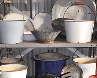 More Antique Enamelware