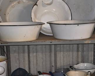 Lots of Enamelware
