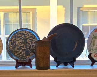 She has lots of Enamelware! 