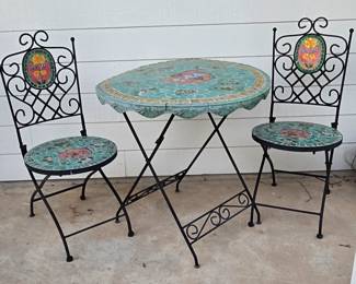 3 Piece Iron Antique Patio Set