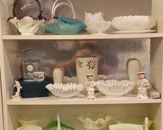 Fenton Glass - Custard Glass - Van Briggle  - Milk Glass