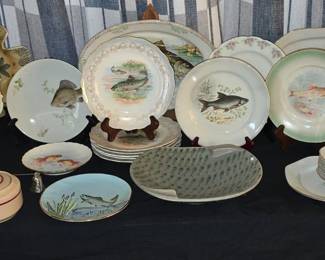 Antique Fish Plates and Chargers