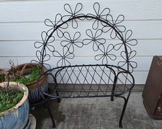 Cute vintage Small Iron Bench