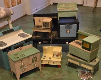 Antique Toy Metal Kitchen Stoves