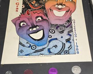 1988 Madri Gras Framed Poster