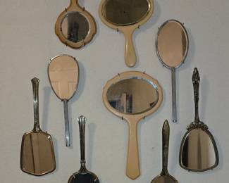 Antique Hand Mirror Collection she had hanging in bathroom 