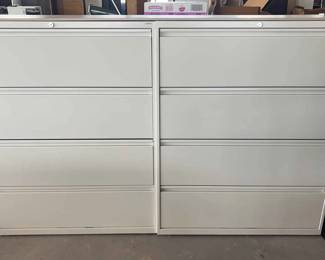 PA130White Double File Cabinets