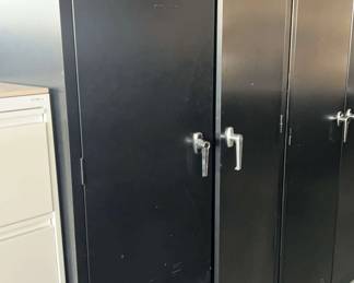 PA131Tall Black Storage Cabinets