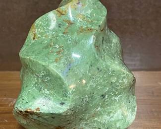Carved & Polished Green Opal