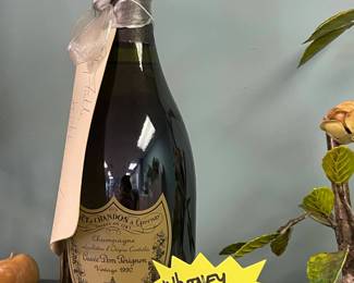 Whitney Houston Autographed 1990 Dom Perignon Champagne