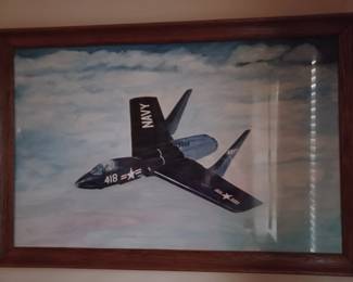 Painting of Navy plane