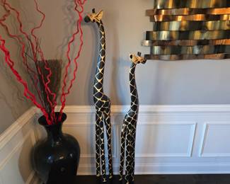 The tallest giraffe is probably 6 foot tall.