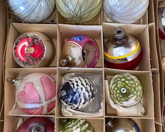 Variety of Christmas ornaments