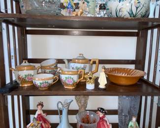 Tea set, decorative figures and more