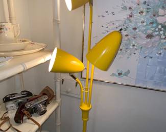 MCM yellow 3 shade lamp 