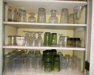 Assorted glassware