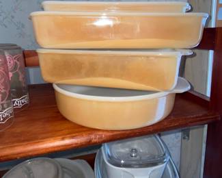 Assorted lusterware cookware 