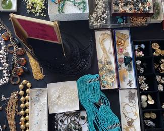 Beautiful necklaces, bracelets, pins, rings and more