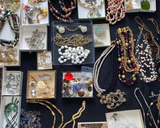 Wide assortment of costume jewelry