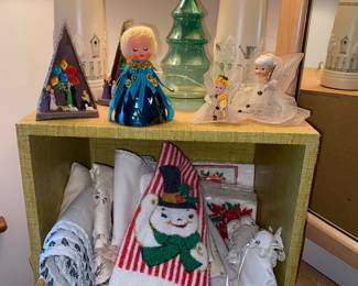 Lamps and assorted holiday decor