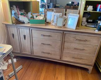 Kent Coffey low boy dresser and mirror