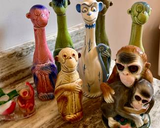 Rare German monkey bottles