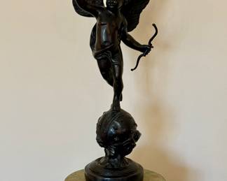 Late 19th C Cupid bronze 