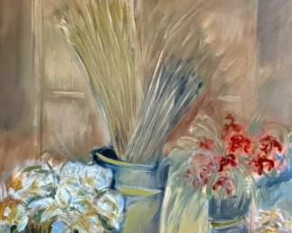 Beautiful large Carolyn Goldsmith oil on canvas.