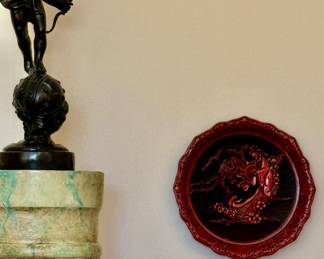 Large cinnabar plate