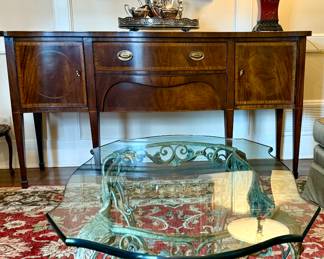 Antique French iron table 