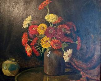 Stunning late 1800s oil still life 