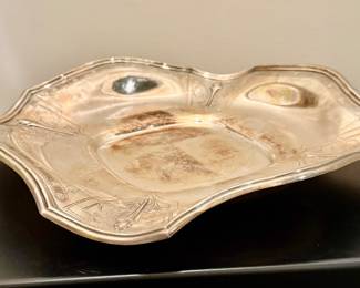 Huge sterling silver 1930s service tray