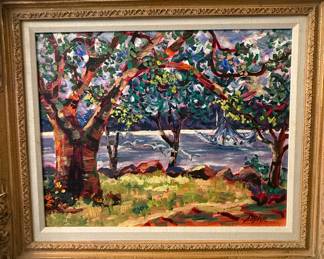 Large Sophie Coors oil on board